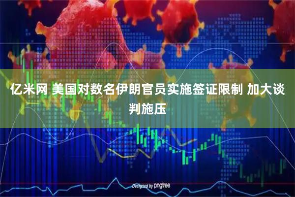 亿米网 美国对数名伊朗官员实施签证限制 加大谈判施压